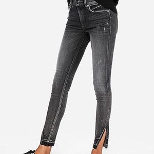 Express high waisted denim split ankle jeans